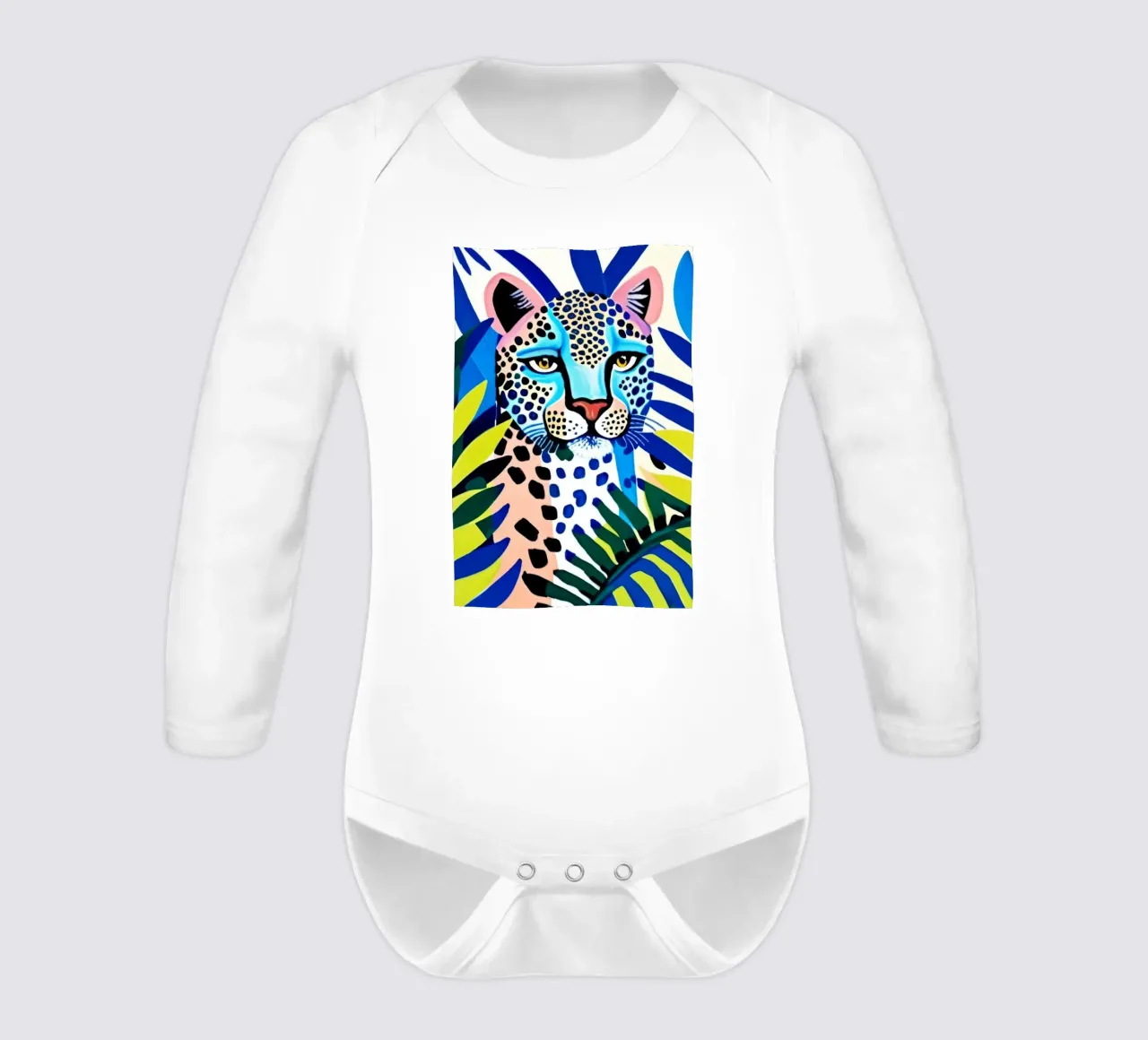 Classico colore blu leopardo body neonato maniche lunghe da igoshartwrks