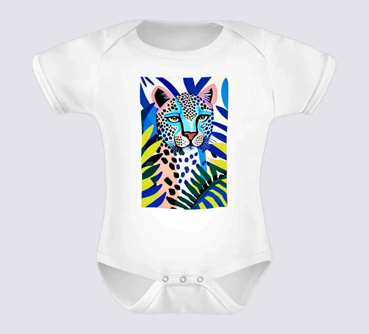 Classico colore blu leopardo body neonato maniche corte da igoshartwrks
