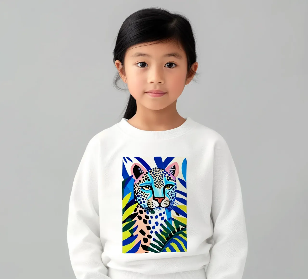 Classico colore blu leopardo felpa bambino da igoshartwrks