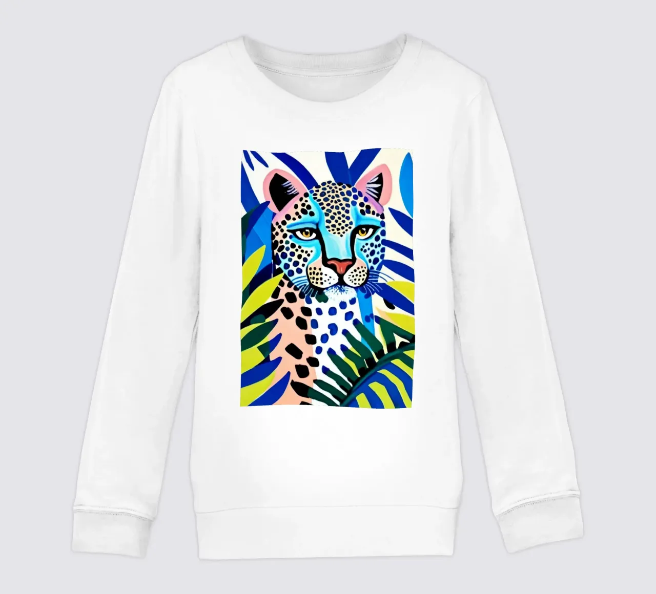Classico colore blu leopardo felpa bambino da igoshartwrks