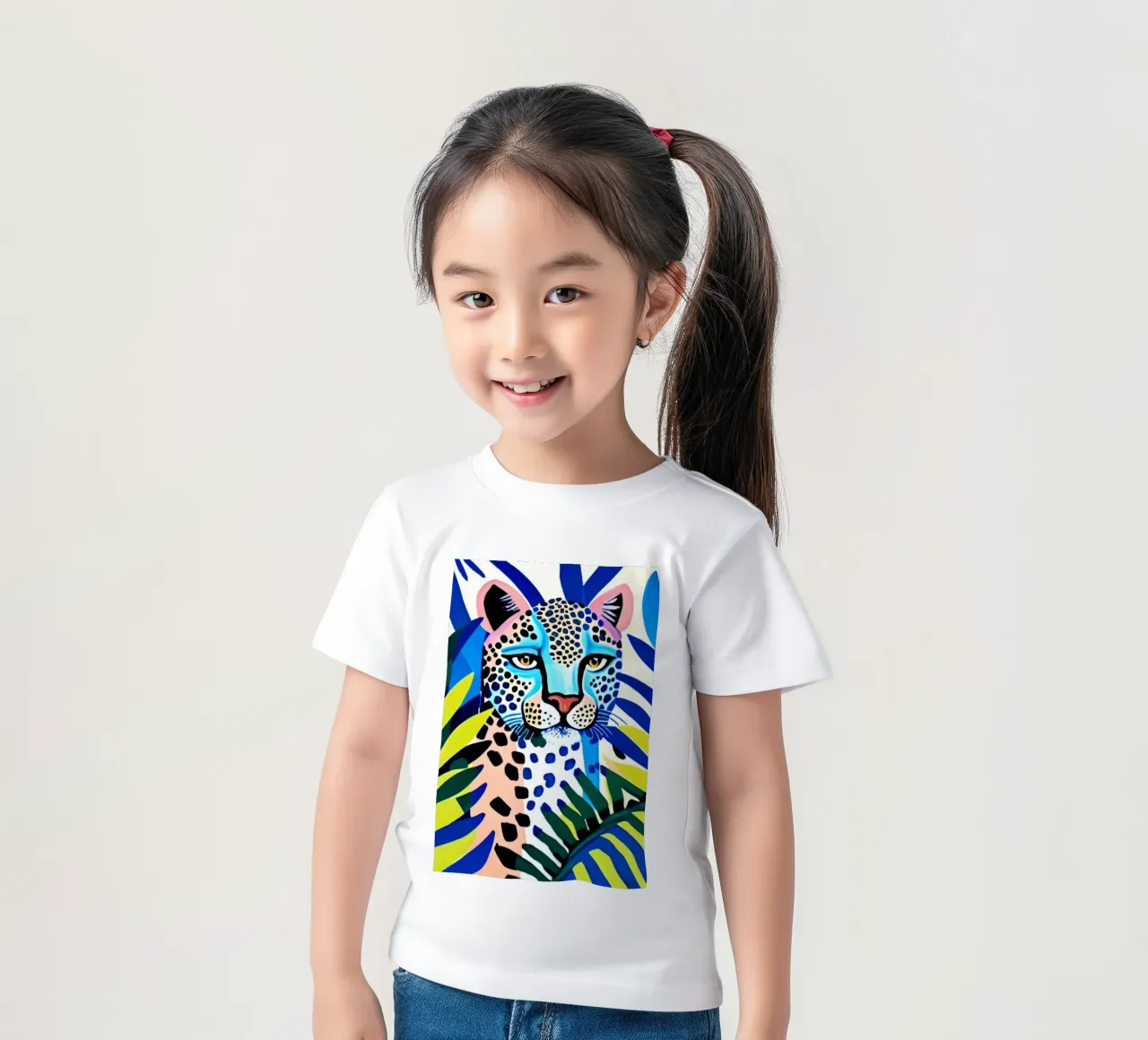 Classico colore blu leopardo t-shirt bambini da igoshartwrks