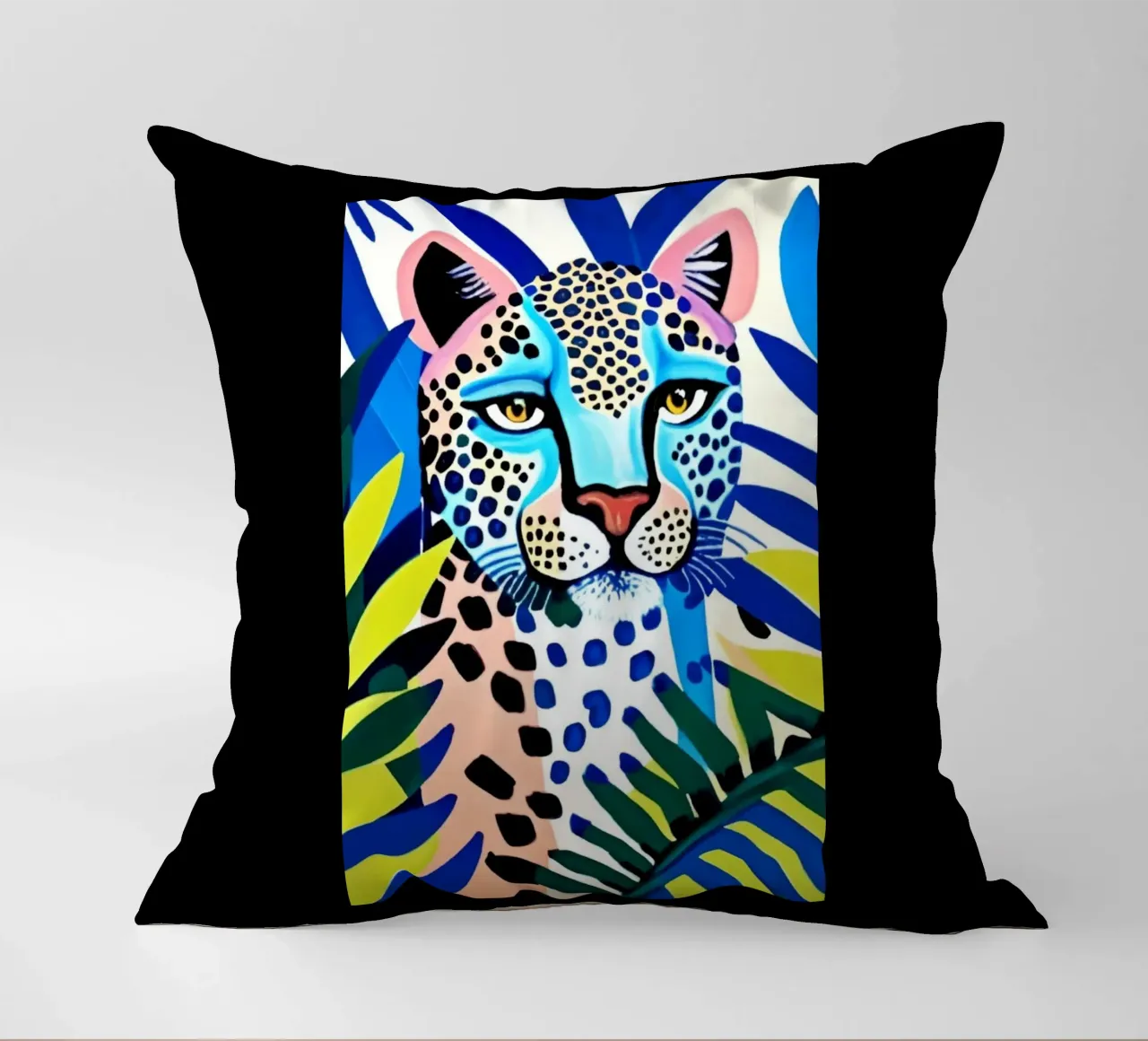 Classico colore blu leopardo cuscino da igoshartwrks