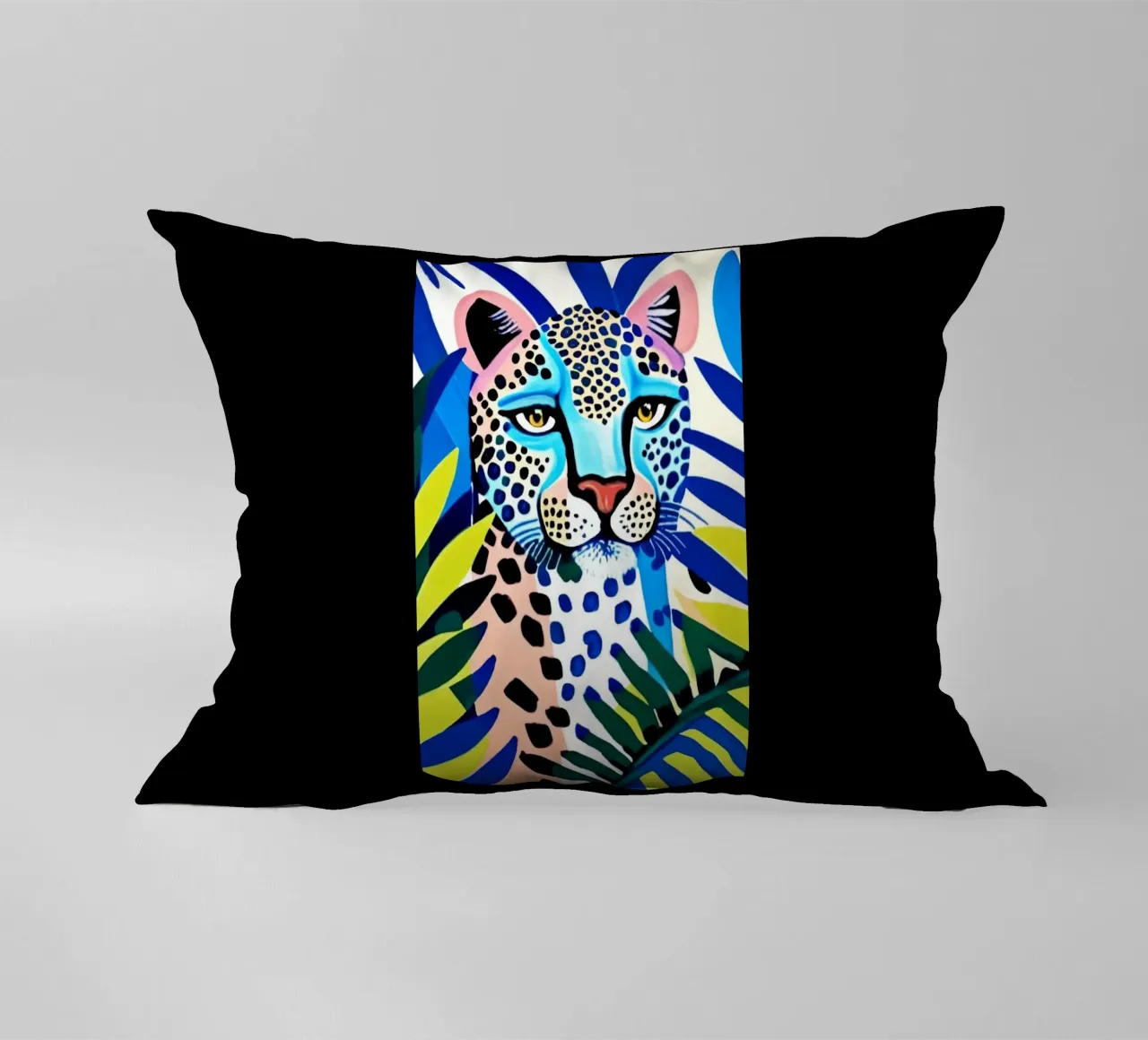 Classico colore blu leopardo cuscino da igoshartwrks