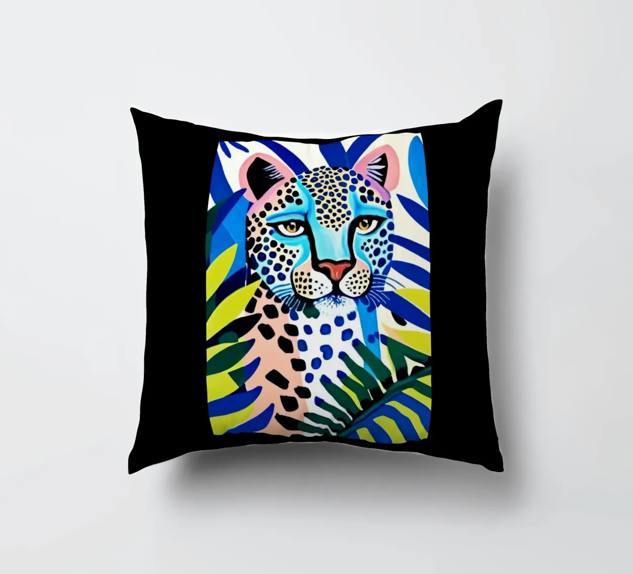 Classico colore blu leopardo cuscino da igoshartwrks