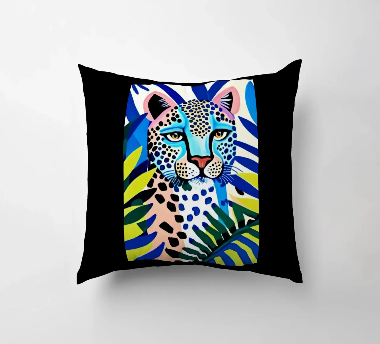 Classico colore blu leopardo cuscino da igoshartwrks