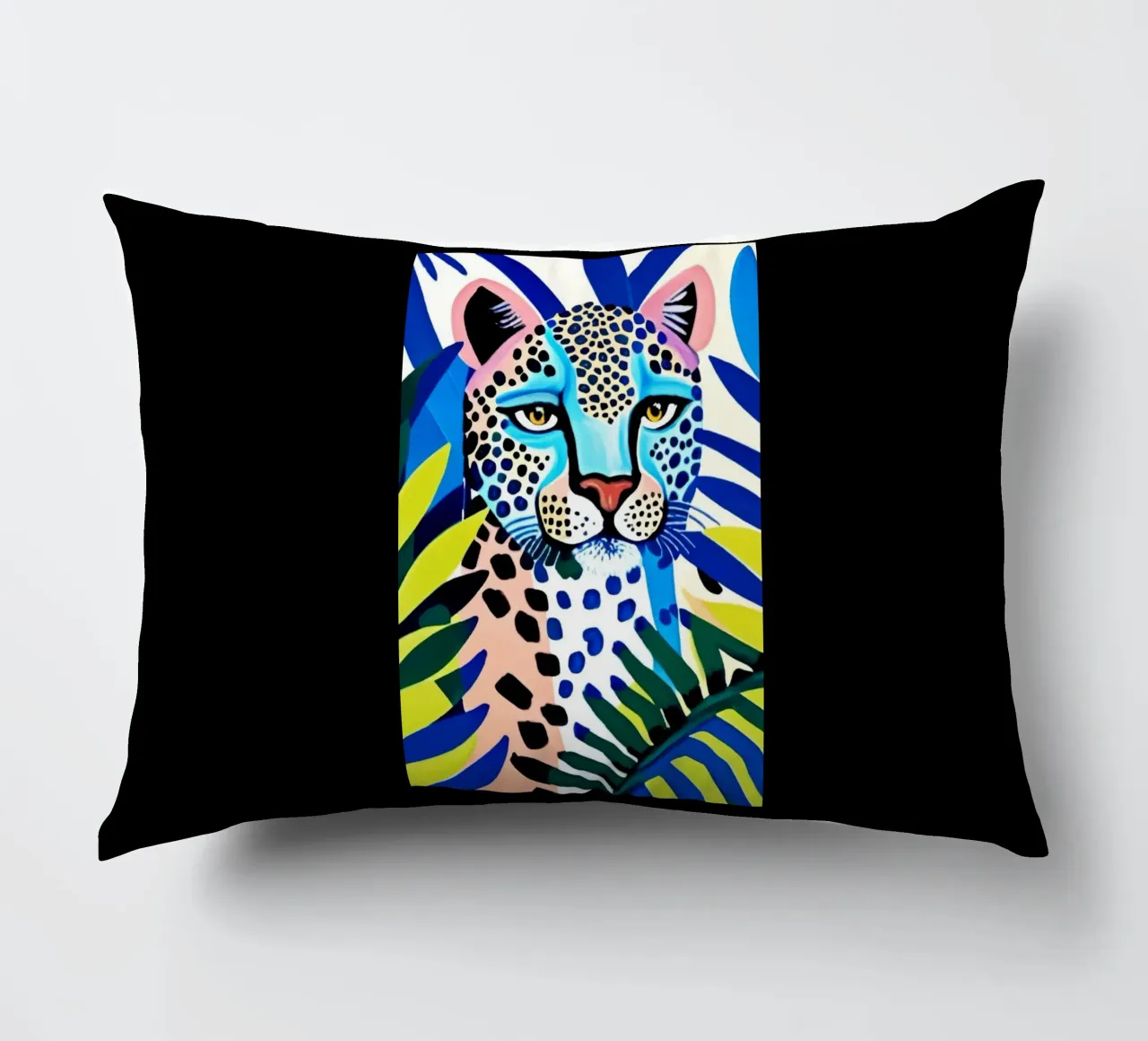 Classico colore blu leopardo cuscino da igoshartwrks