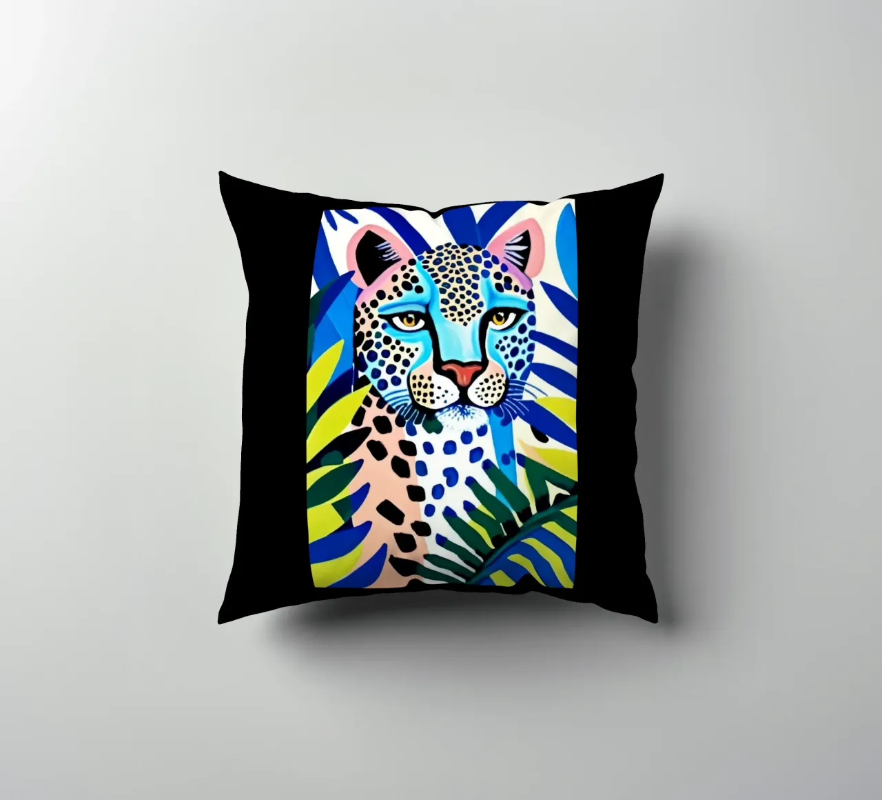 Classico colore blu leopardo cuscino da igoshartwrks