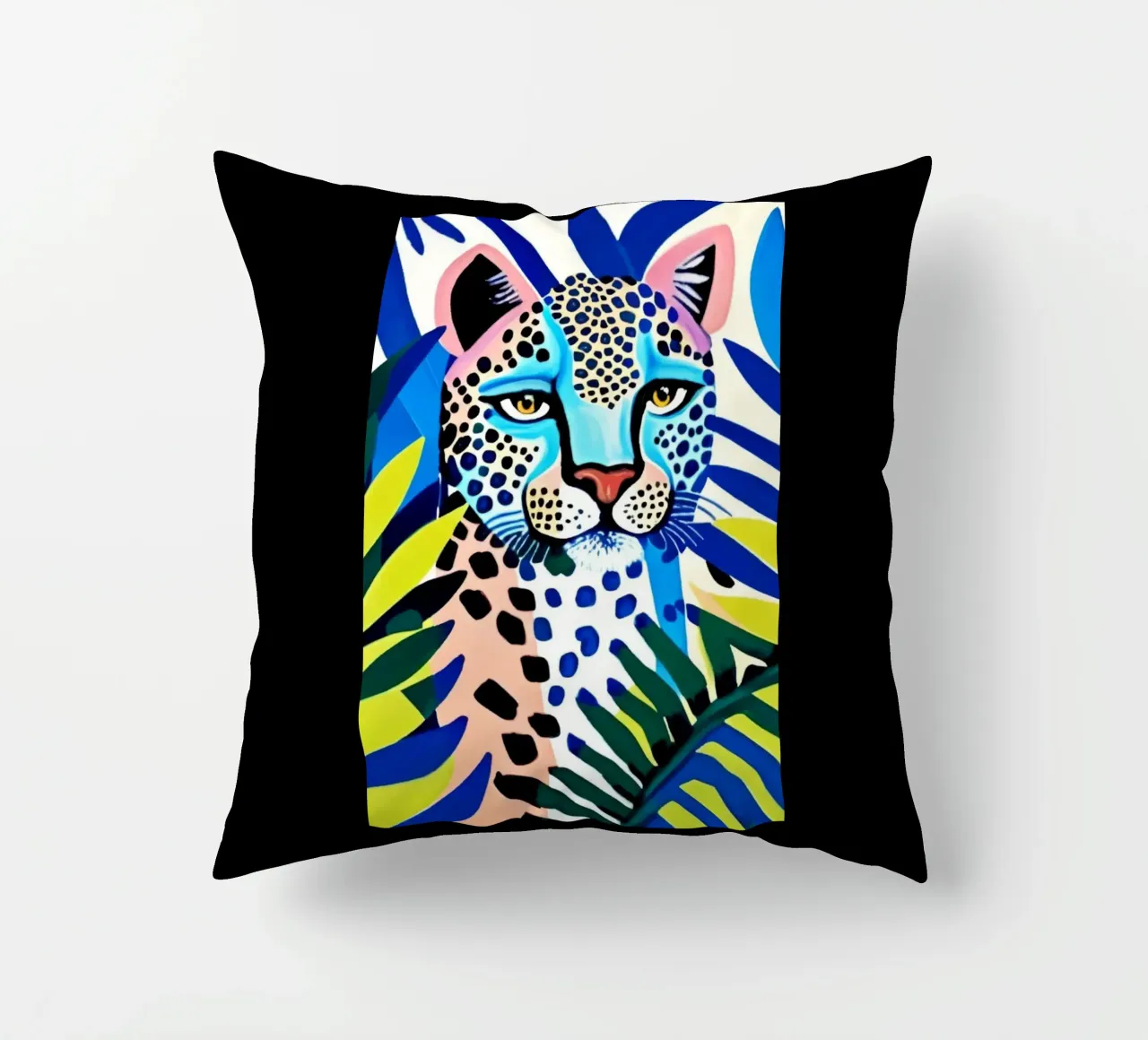 Classico colore blu leopardo cuscino da igoshartwrks