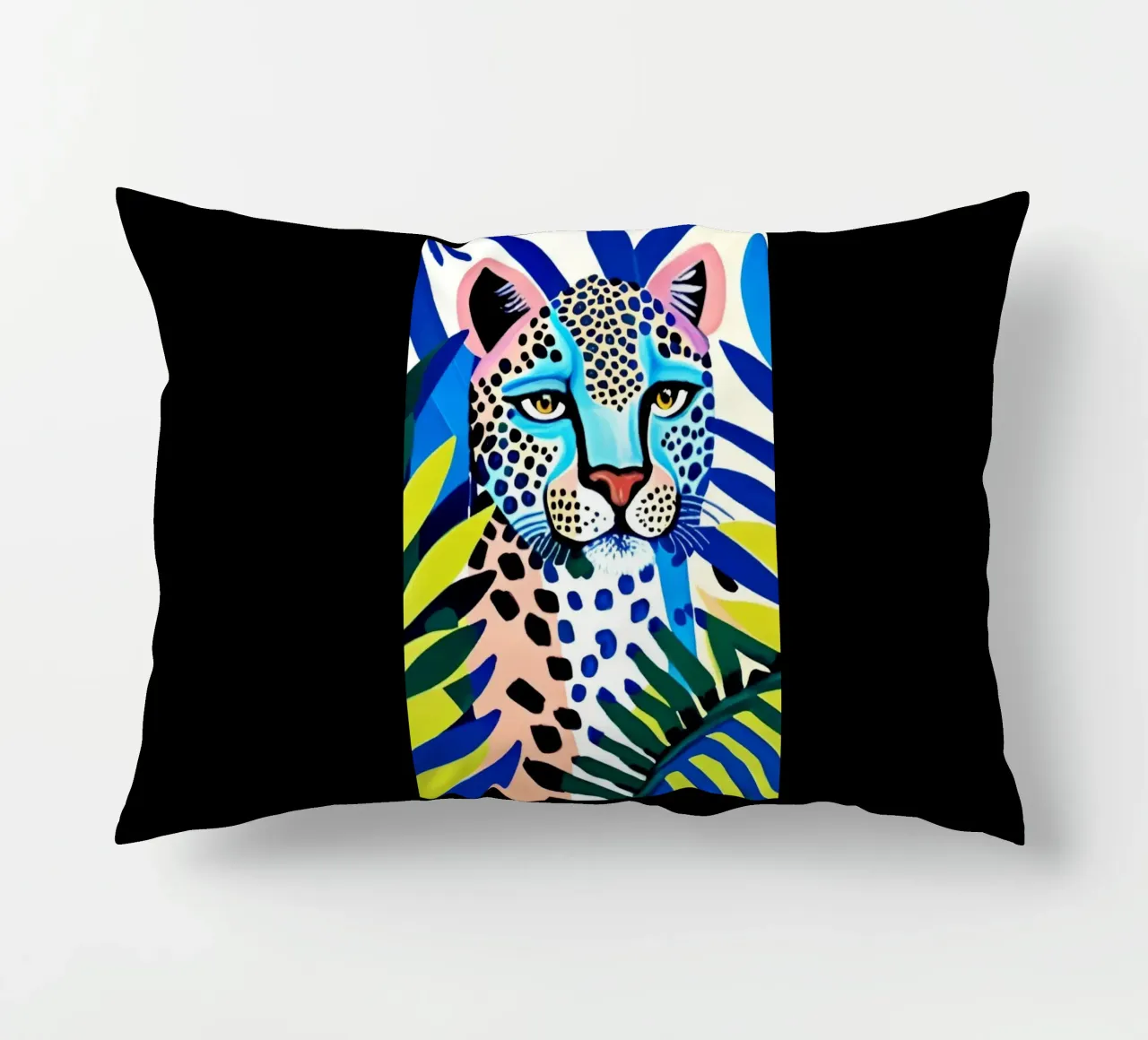 Classico colore blu leopardo cuscino da igoshartwrks