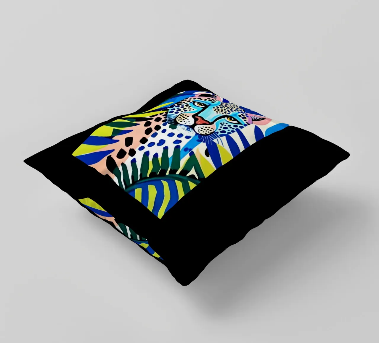Classico colore blu leopardo cuscino da igoshartwrks