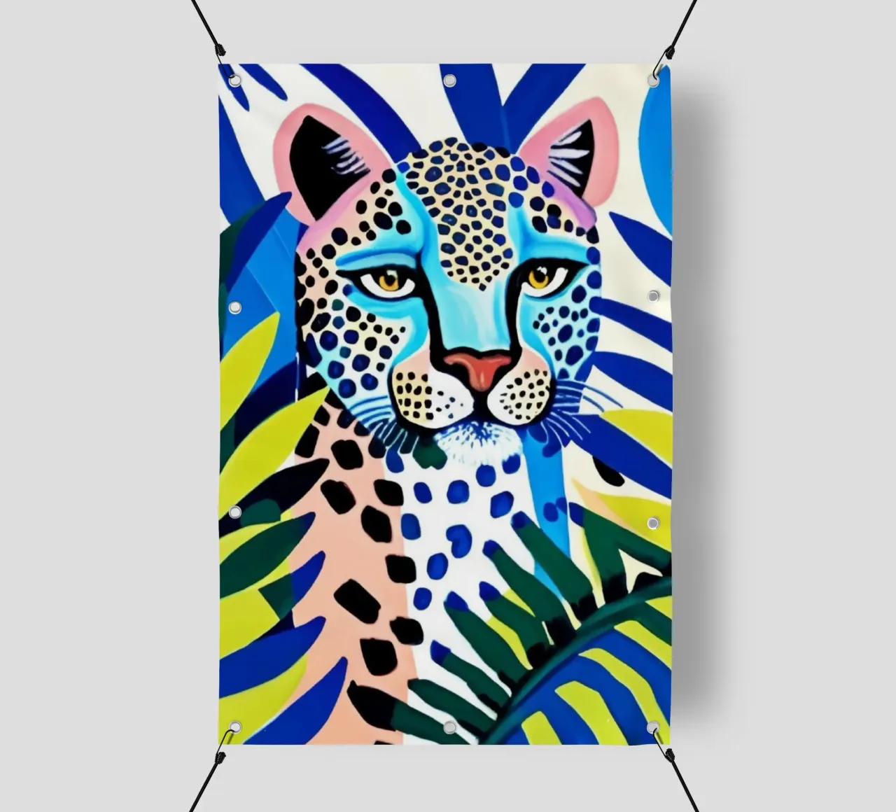 Classico colore blu leopardo telo in pvc da igoshartwrks
