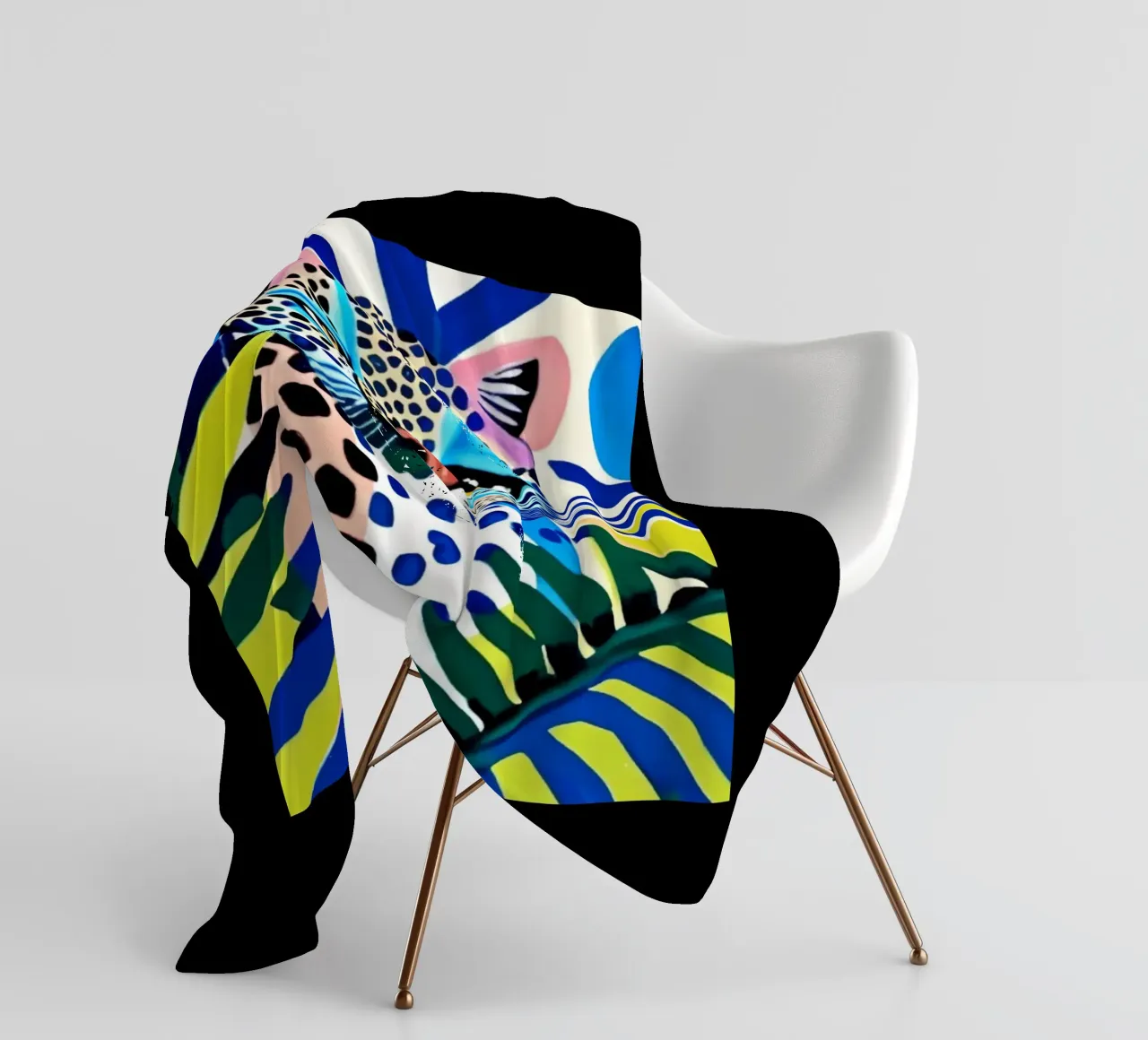 Classico colore blu leopardo coperta in pile da igoshartwrks