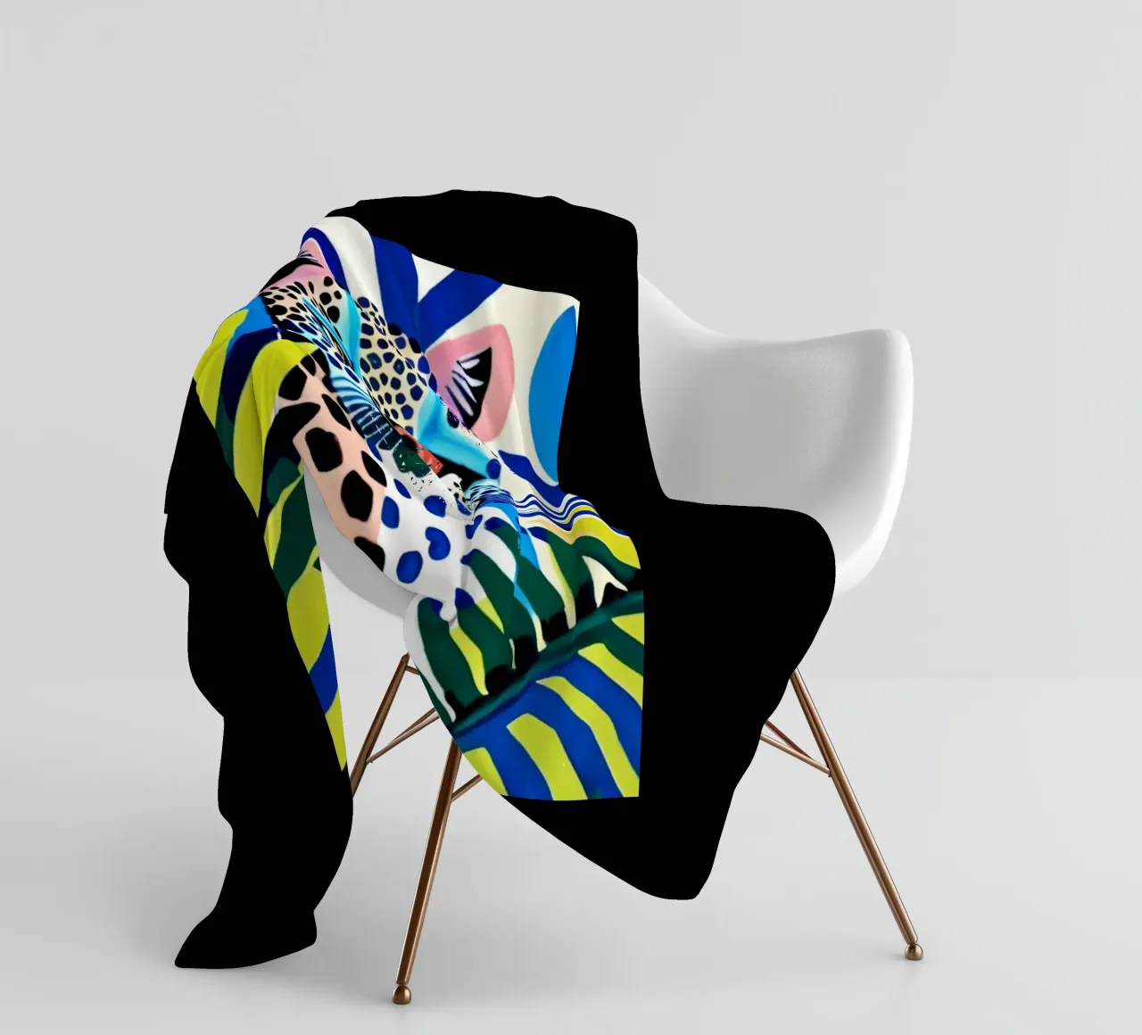 Classico colore blu leopardo coperta in pile da igoshartwrks