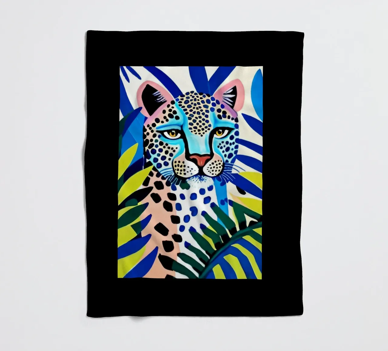 Classico colore blu leopardo coperta in pile da igoshartwrks