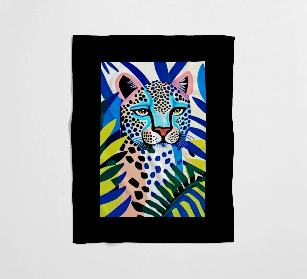 Classico colore blu leopardo coperta in pile da igoshartwrks