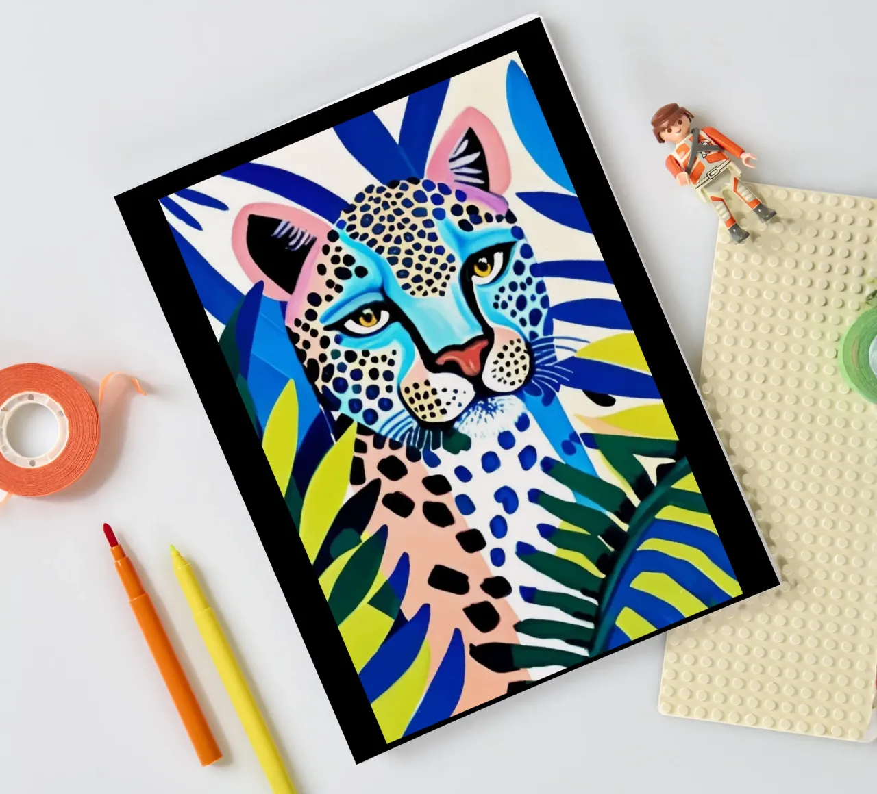 Classico colore blu leopardo diario da igoshartwrks