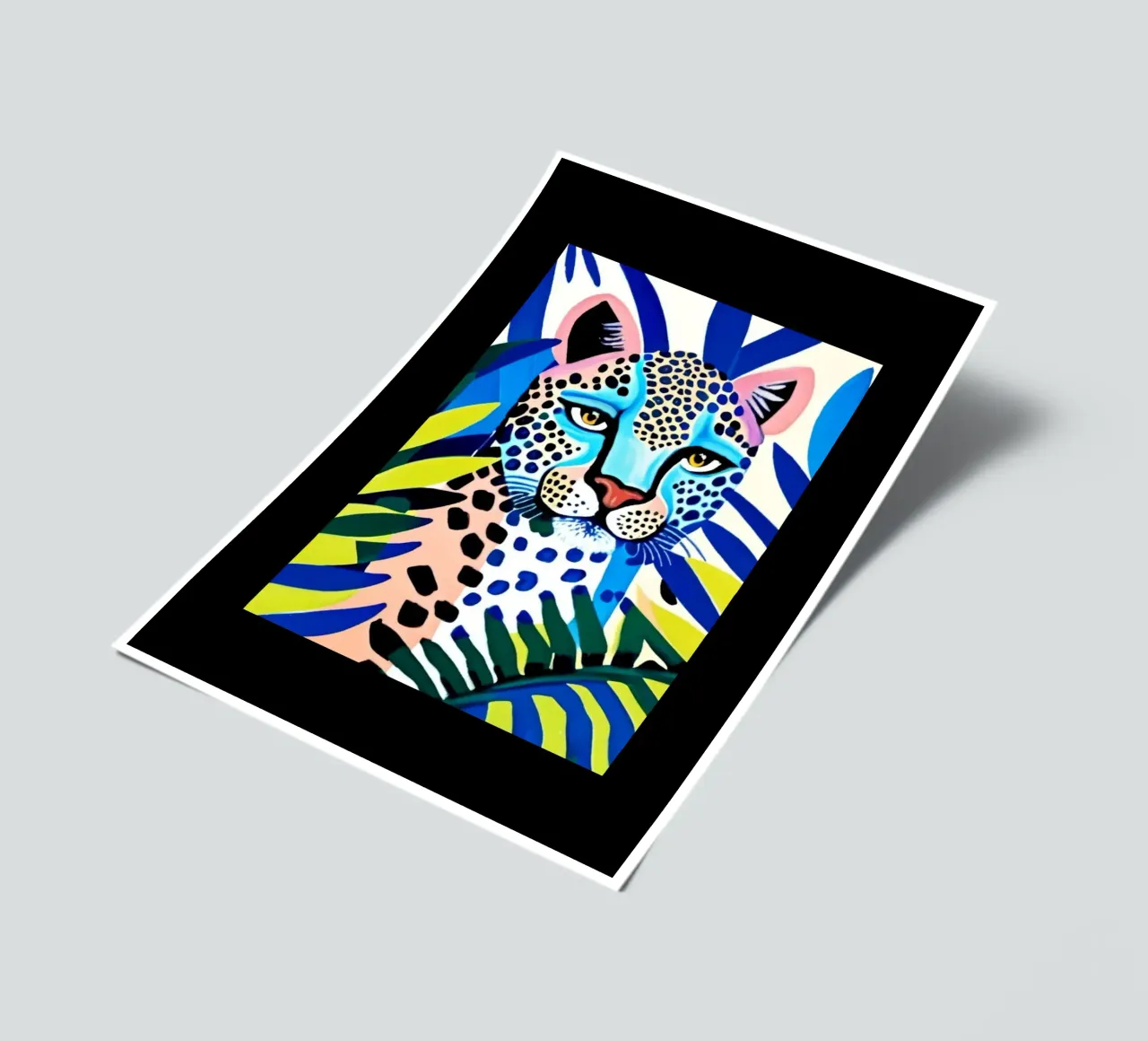 Classico colore blu leopardo foglio adesivo da igoshartwrks