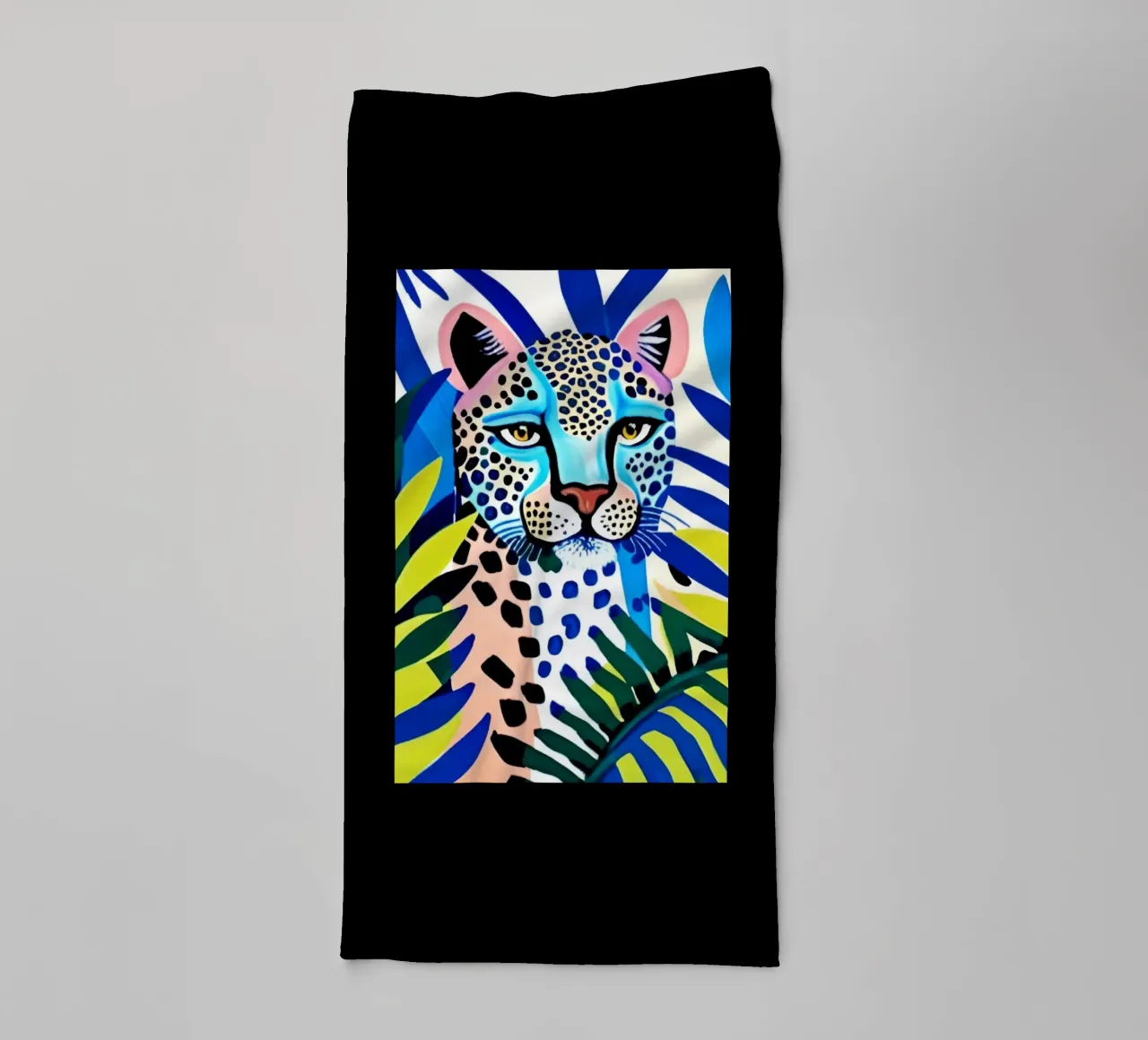 Classico colore blu leopardo asciugamano da bagno da igoshartwrks