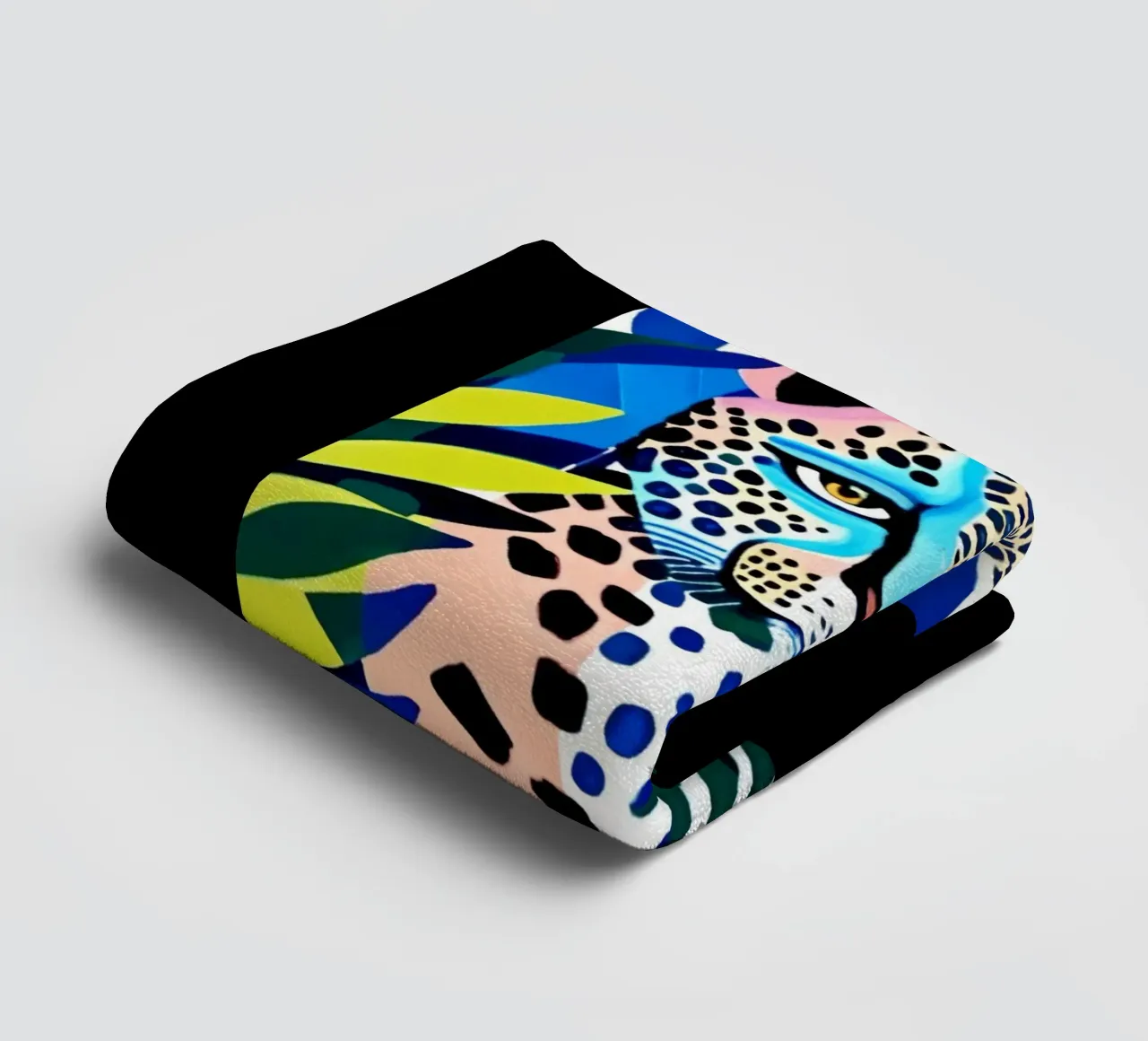 Classico colore blu leopardo asciugamano da bagno da igoshartwrks