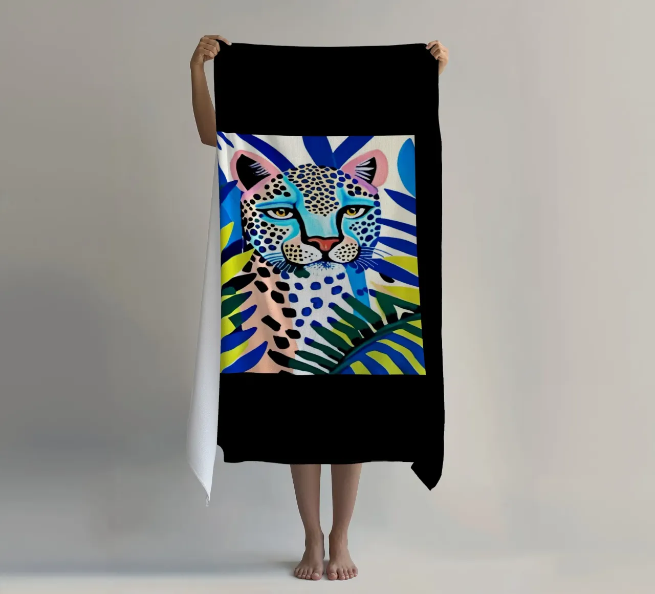 Classico colore blu leopardo telo mare da igoshartwrks