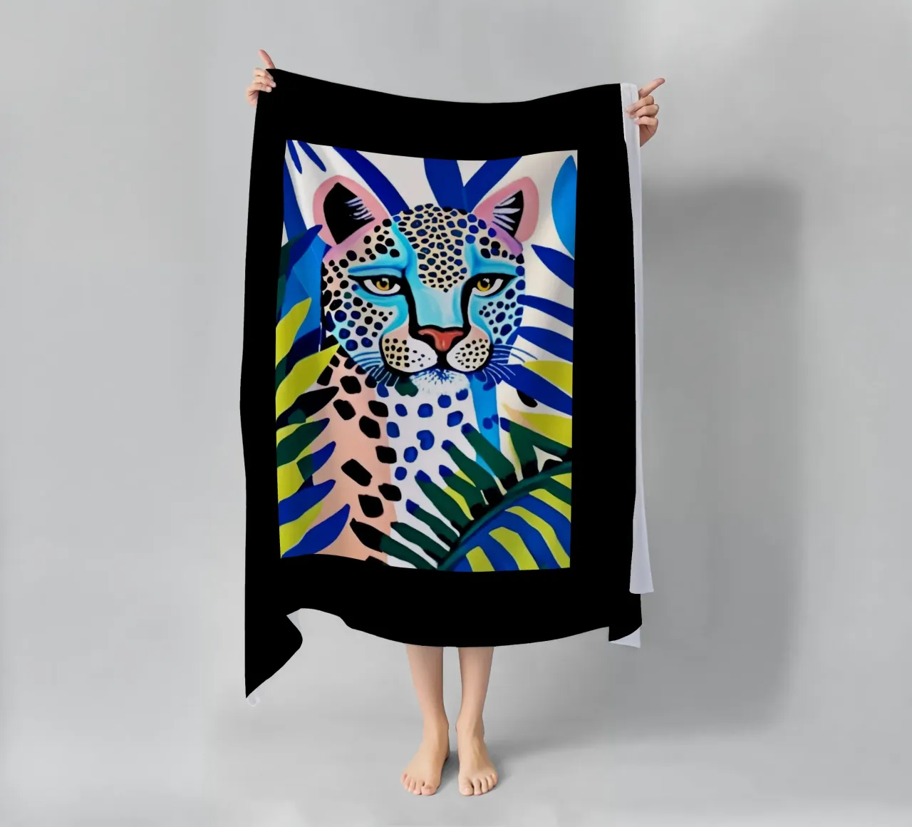 Classico colore blu leopardo telo mare da igoshartwrks