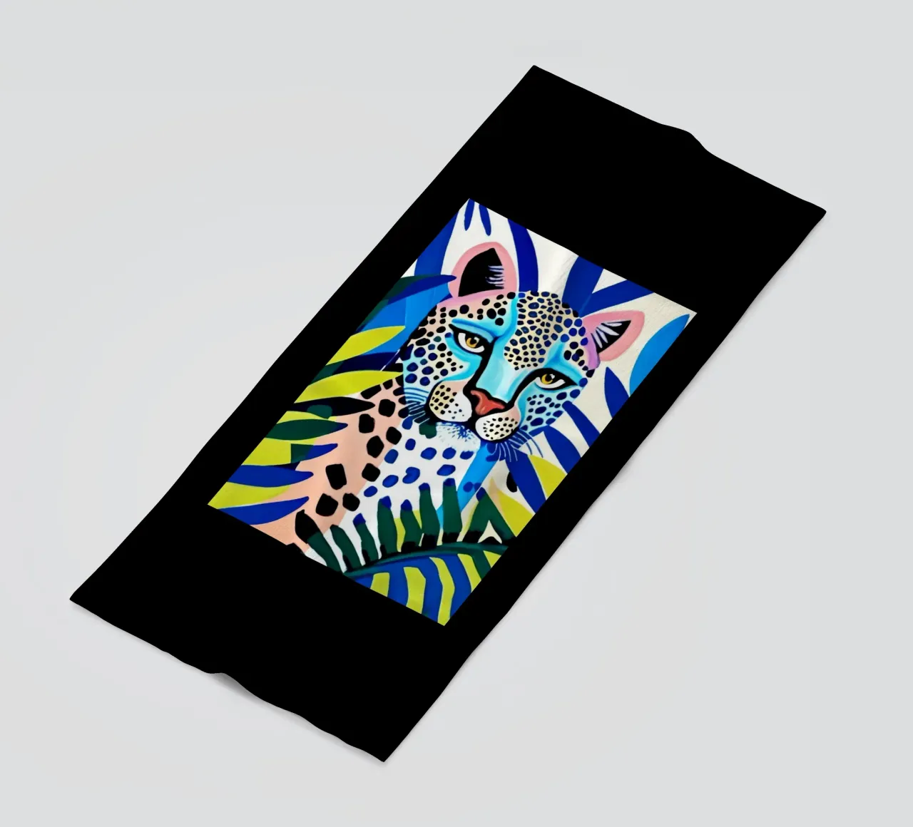 Classico colore blu leopardo telo mare da igoshartwrks