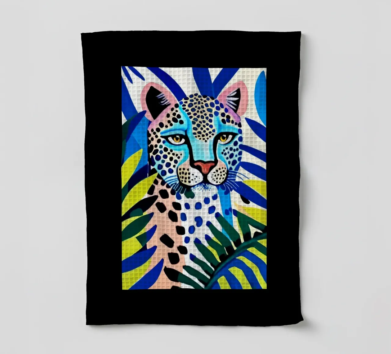 Classico colore blu leopardo canovaccio da cucina da igoshartwrks