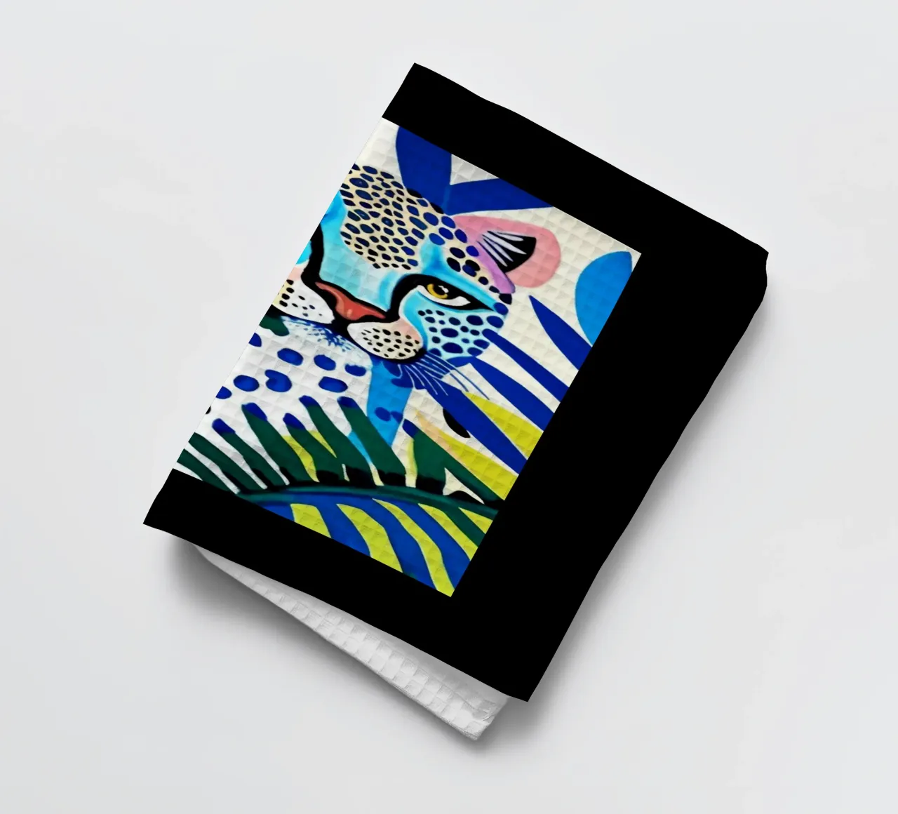 Classico colore blu leopardo canovaccio da cucina da igoshartwrks