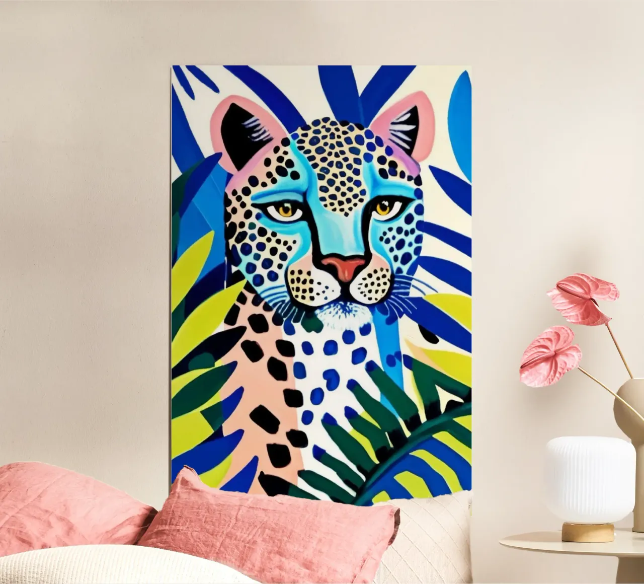 Classico colore blu leopardo carta hahnemühle da igoshartwrks
