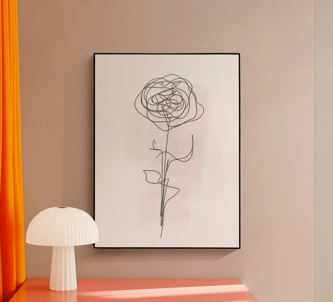 Rose | Minimal Line Drawing plexiglass da sabidussi