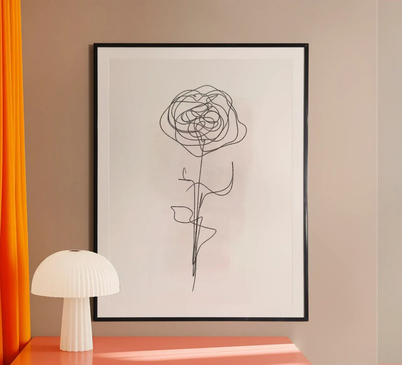 Rose | Minimal Line Drawing carta hahnemühle da sabidussi