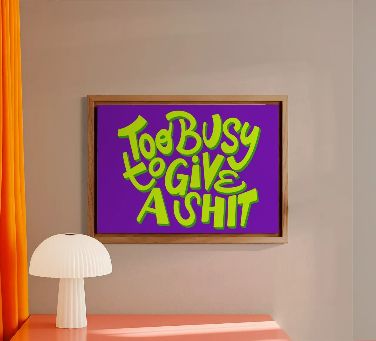 Too busy to give a shit 02 alluminio dibond da Art House