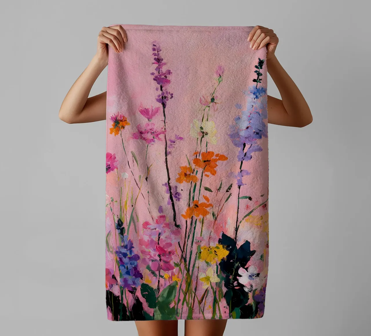 Fiori selvatici astratti asciugamano da bagno da IamHomeStudio