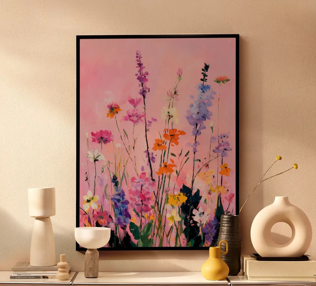 Fiori selvatici astratti carta hahnemühle da IamHomeStudio