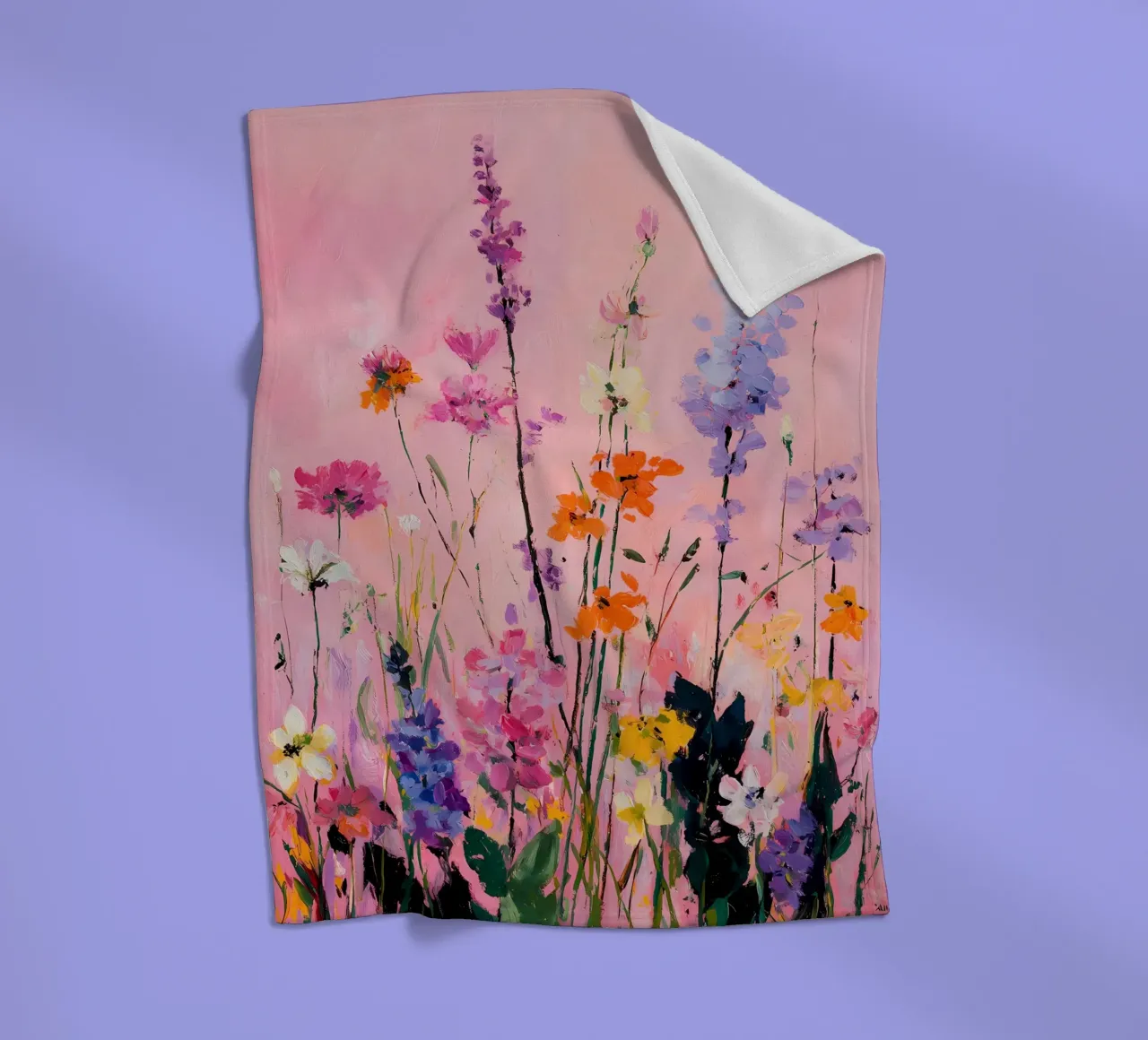 Fiori selvatici astratti coperta in pile da IamHomeStudio