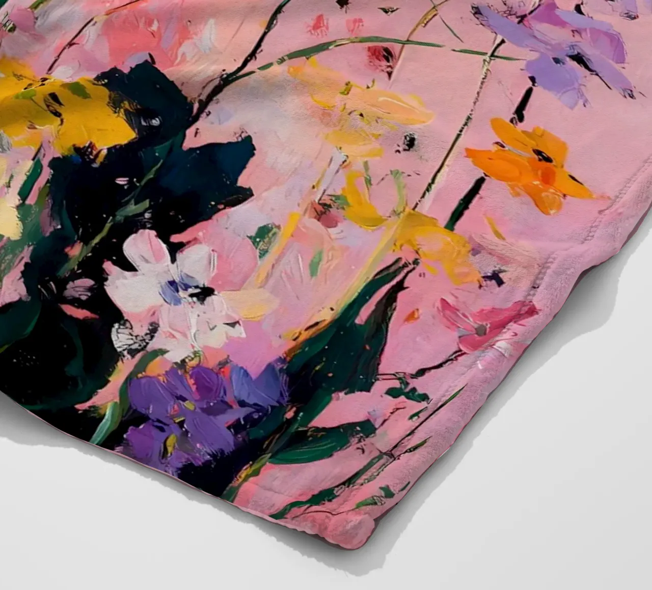Fiori selvatici astratti coperta in pile da IamHomeStudio
