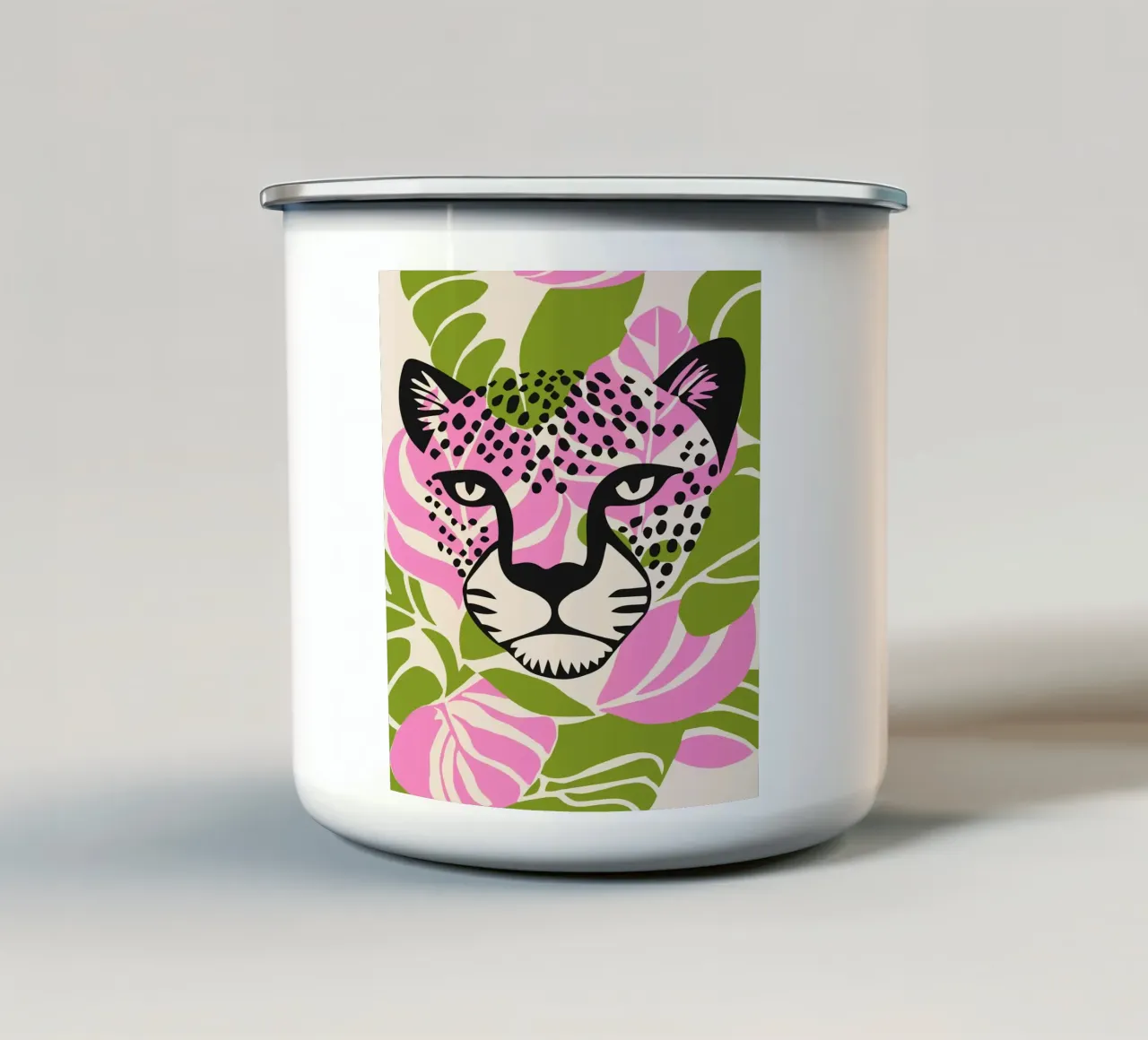 Design a faccia piatta Tiger Classic tazza in smalto da igoshartwrks