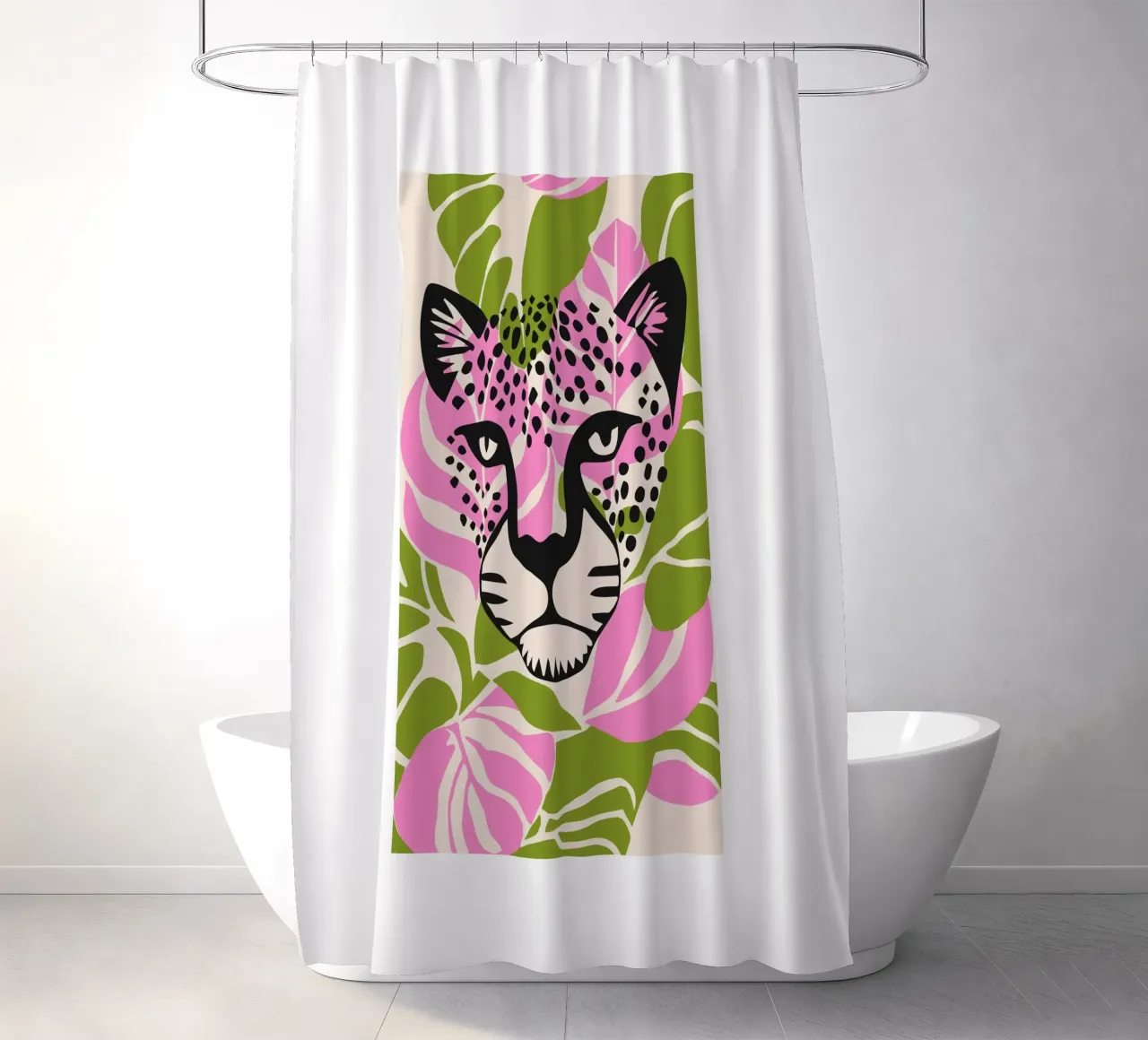 Design a faccia piatta Tiger Classic tenda da doccia da igoshartwrks