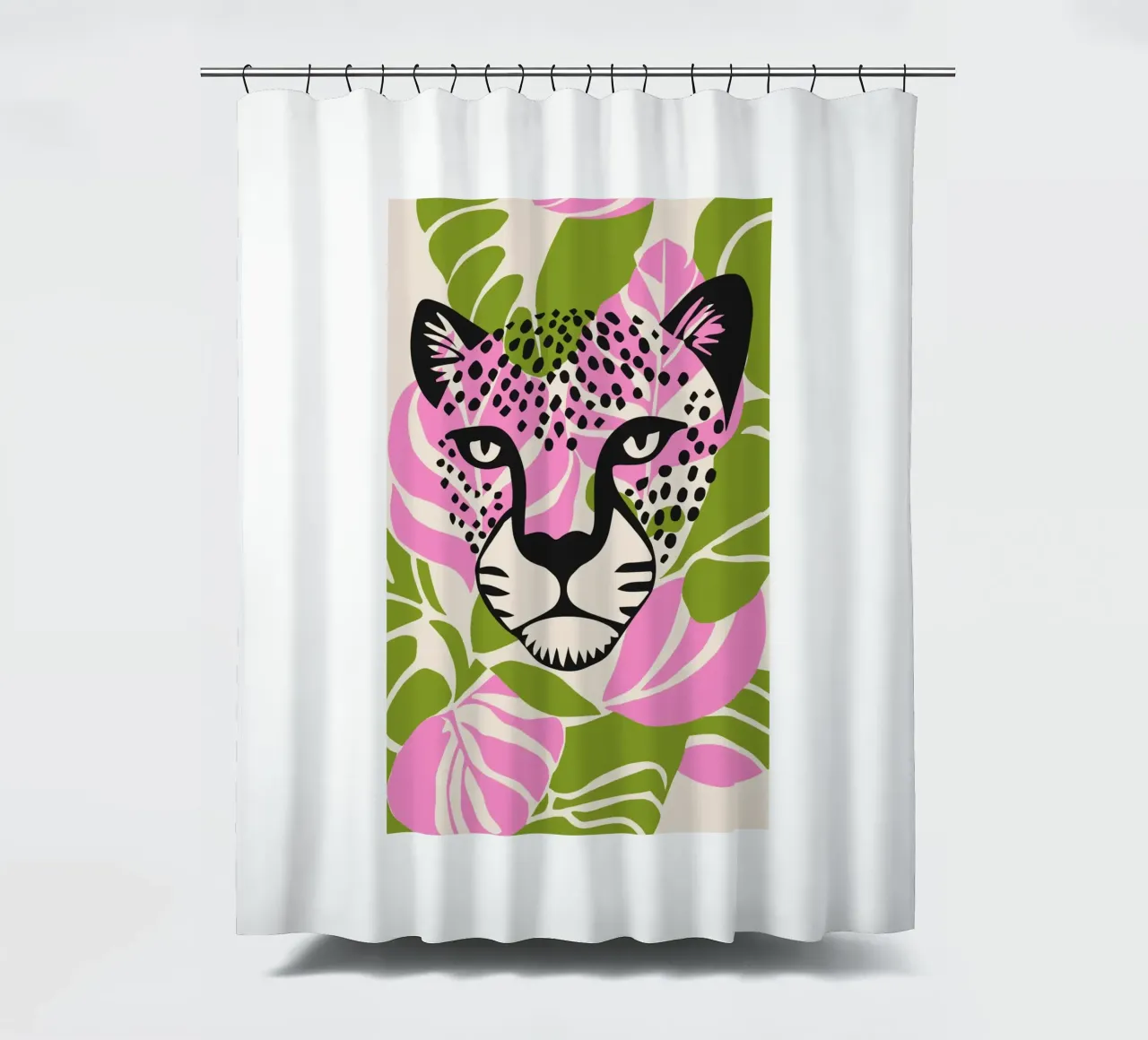 Design a faccia piatta Tiger Classic tenda da doccia da igoshartwrks