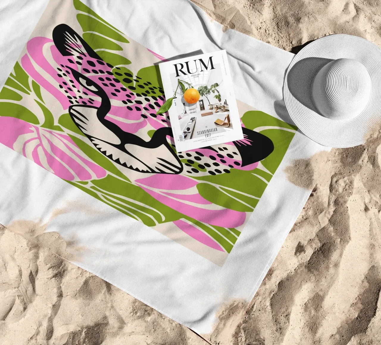 Design a faccia piatta Tiger Classic telo mare da igoshartwrks