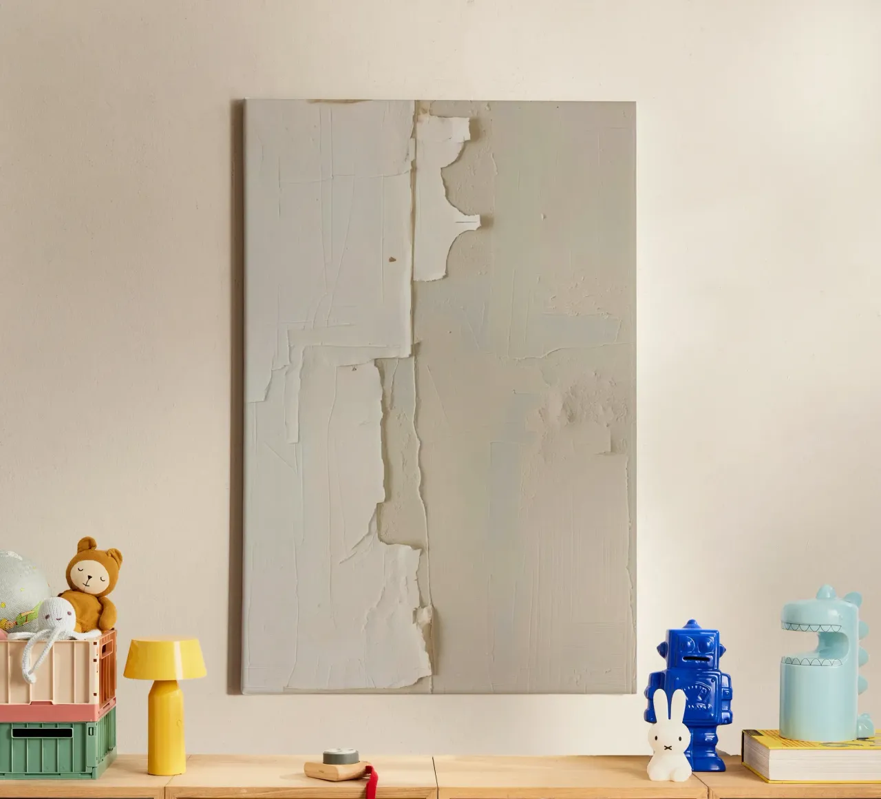 Textured Surface with Peeling Layers canvas by DesignDoodle