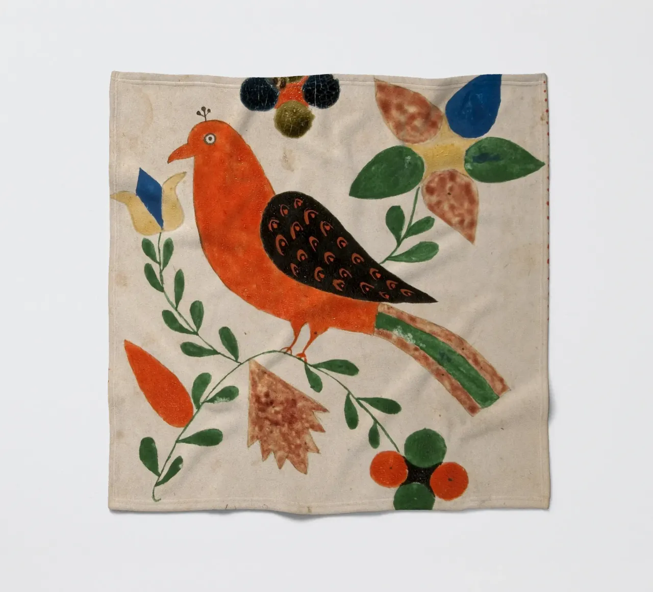 Bird Facing Left on Flowering coperta in pile da vintageshop