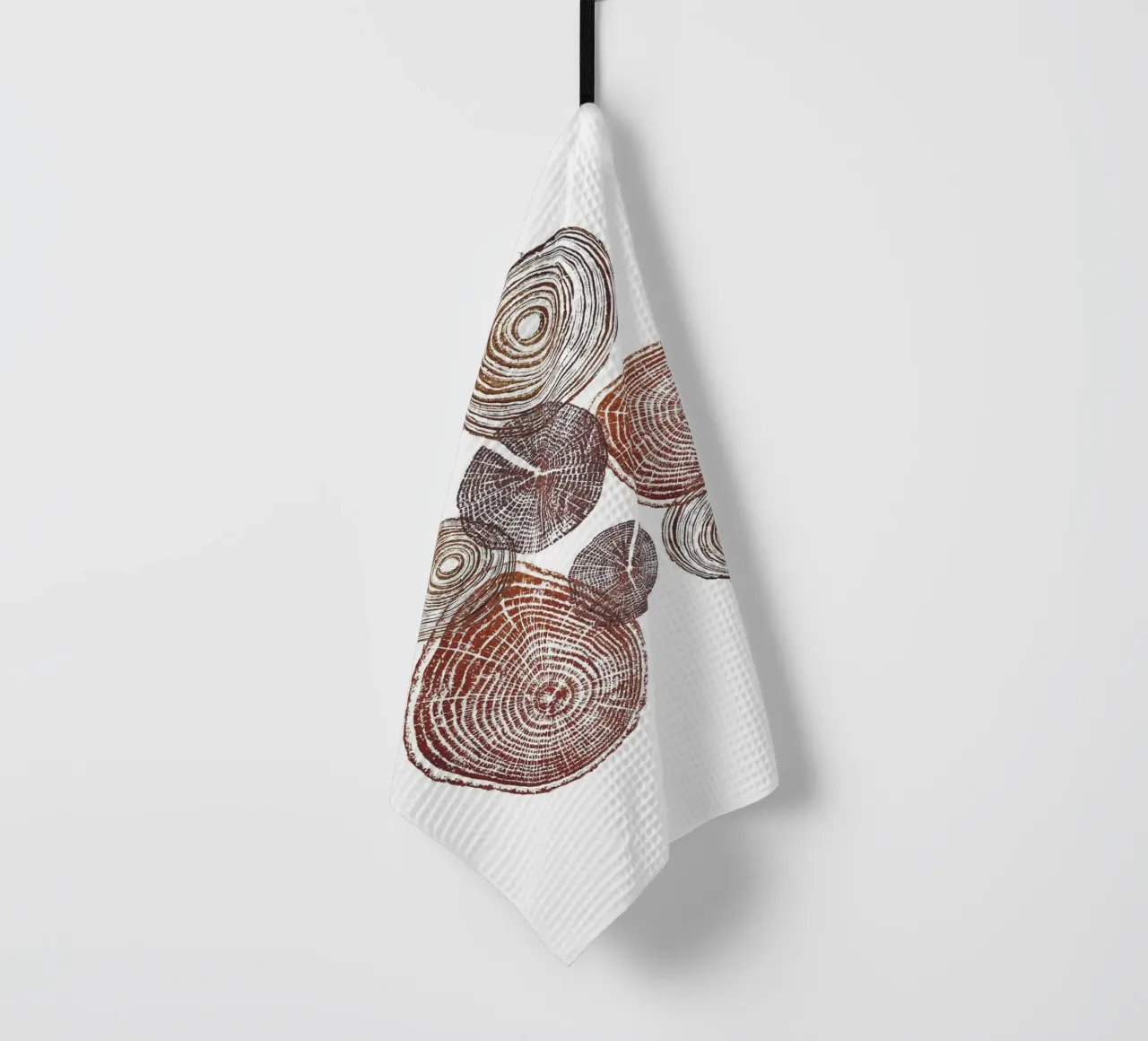 Stampe ad anello in legno bianco canovaccio da cucina da TAKU + TAKU