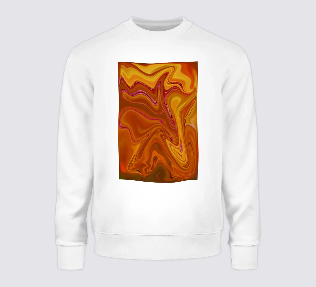 Modello dinamico astratto in giallo, arancione e viola. felpa da Something for you