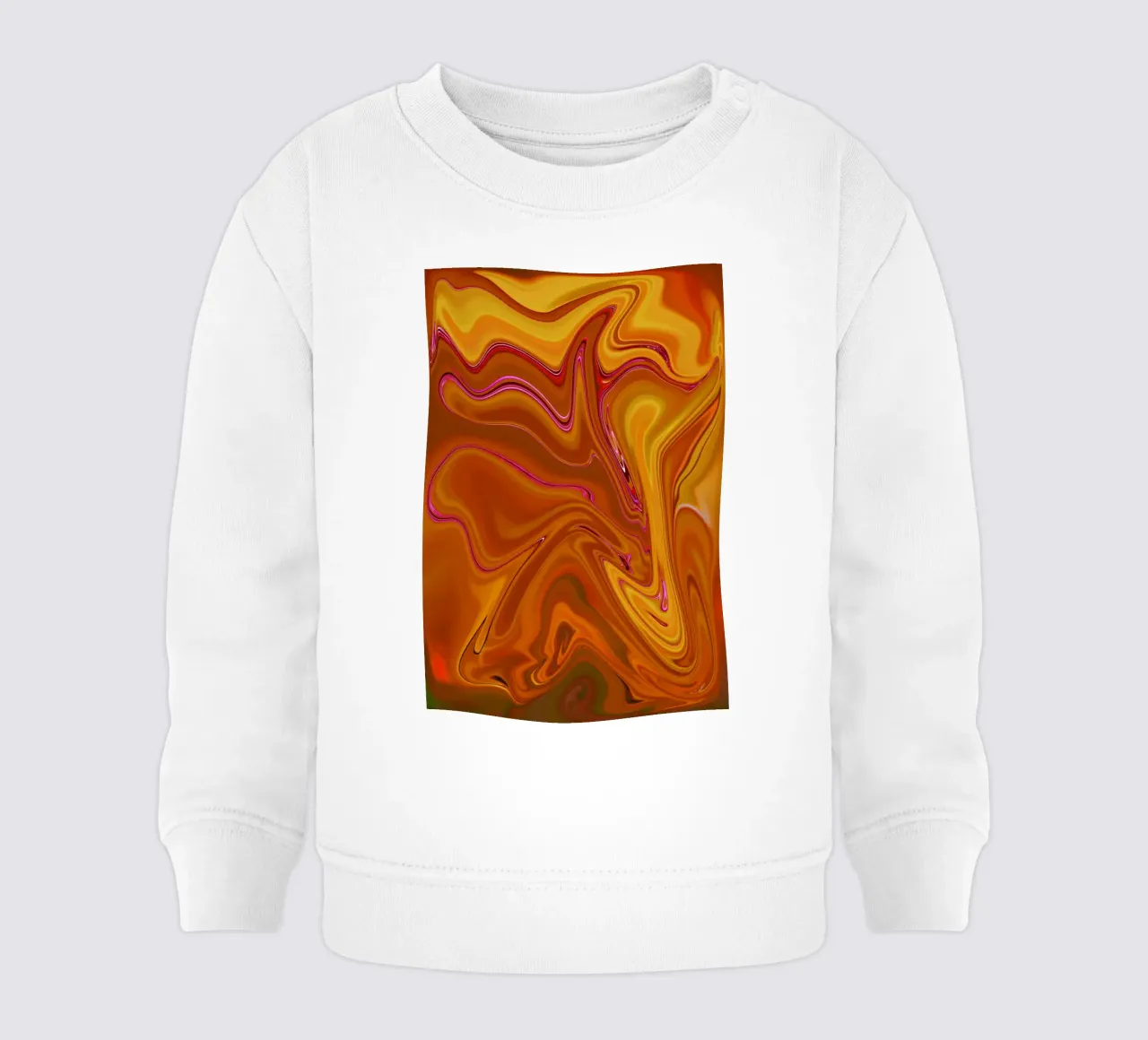 Modello dinamico astratto in giallo, arancione e viola. felpa neonato da Something for you