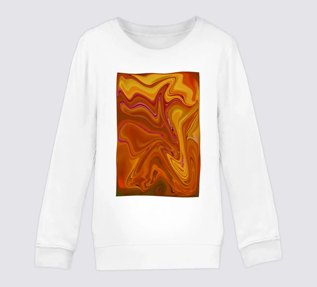 Modello dinamico astratto in giallo, arancione e viola. felpa bambino da Something for you