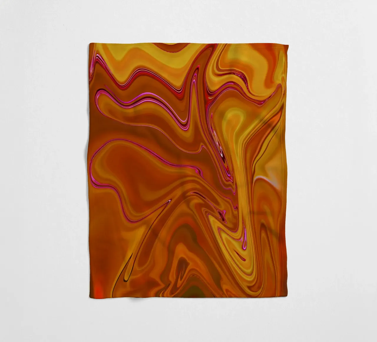 Abstract dynamic pattern in yellow, orange and purple. fleece blanket by Something for you