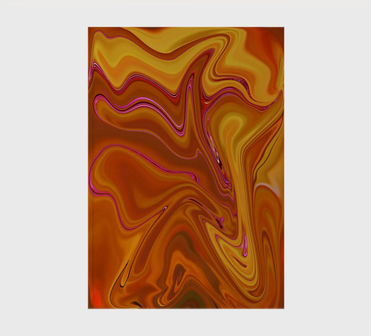 Abstract dynamic pattern in yellow, orange and purple. notebook by Something for you