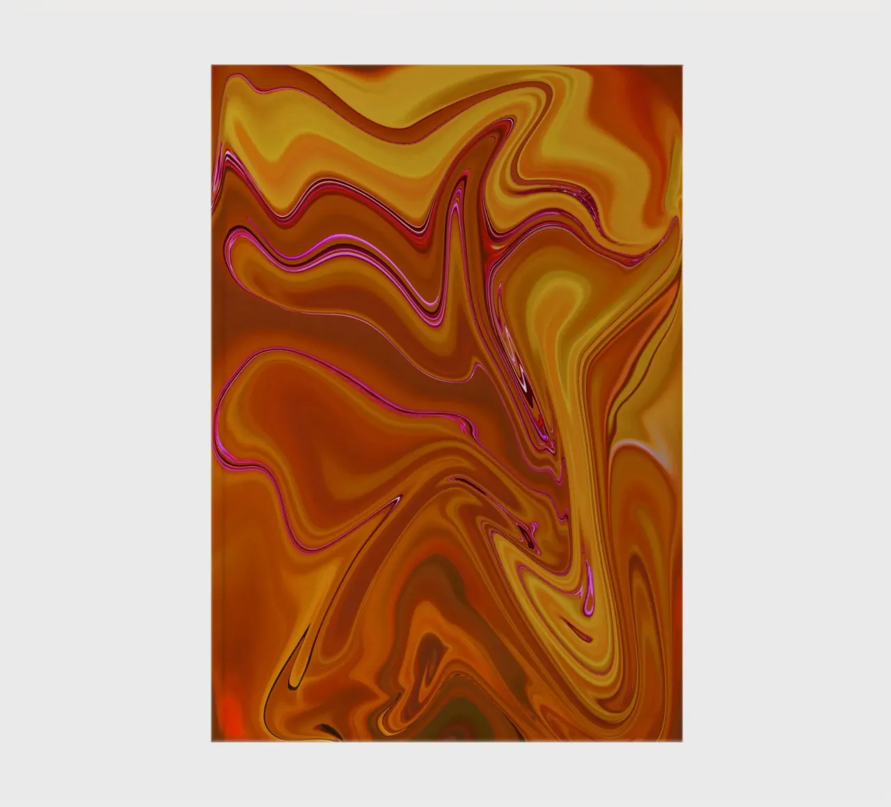 Patrón abstracto dinámico en amarillo, naranja y morado. cuaderno de Something for you