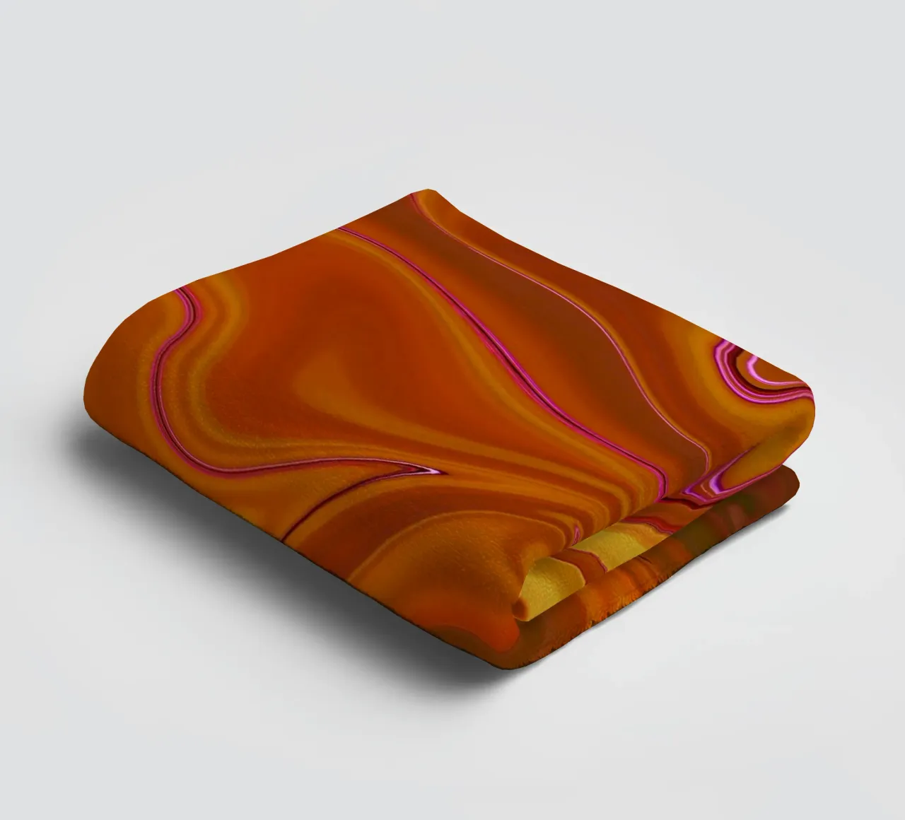 Abstraktes dynamisches Muster in gelb, orange und lila. Handtuch von Something for you